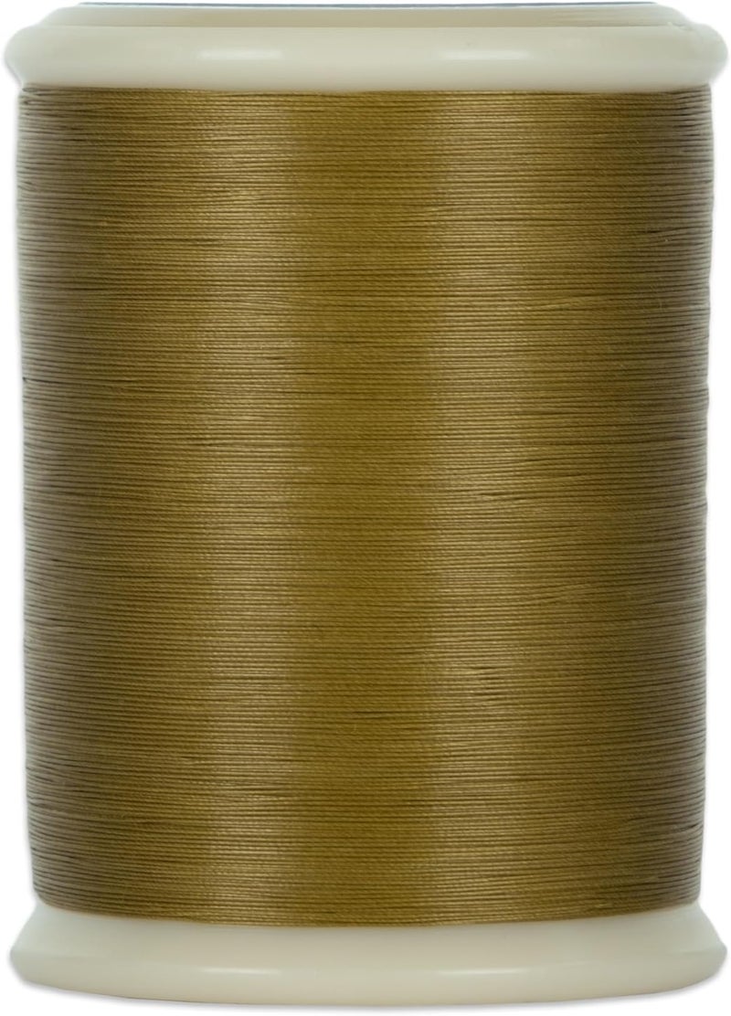 YLI Threads YLI Hand Quilting Thread - 100% Egyptian Cotton, Glazed, Strong & Tangle-Free, 500 yd. Spool - Light Brown - Image 1